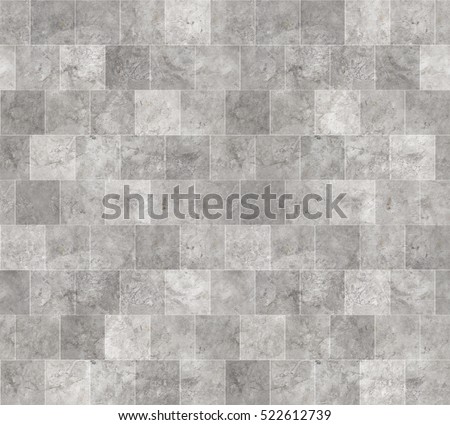 Seamless Grey Marble Stone Tile Texture with White Joint Line