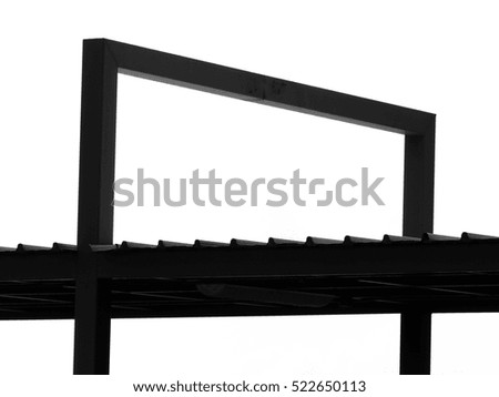 abstract black & white shaped building silhouette