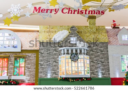 Merry Christmas decoration in the house interiors