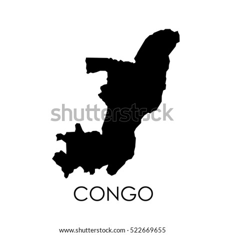 Congo map on white background