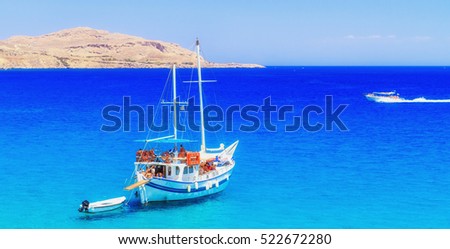 Daily cruise ship in the Mediterranean Sea off the coast of Rhode Island Royalty-Free Stock Photo #522672280