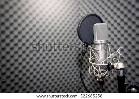 Studio microphone Royalty-Free Stock Photo #522685258