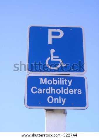 Disabled parking-space sign