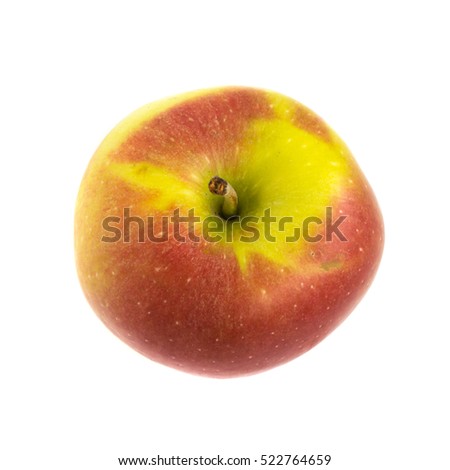 Red and green apple isolated on white background