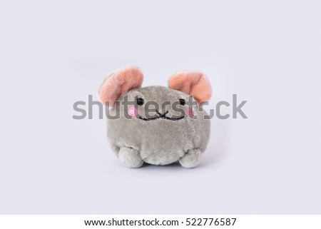 mouse doll Set of zodiac signs on white background. Chinese zodiac.