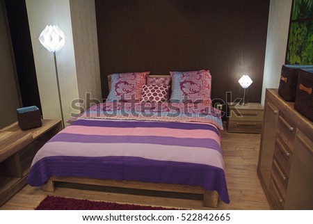 Cozy bedroom in a contemporary style. Interior