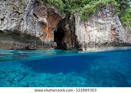 Vava'u Island, Tonga, Swallow Cave  Royalty-Free Stock Photo #522889303