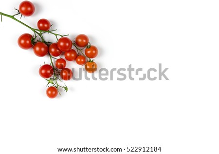 clusters of small tomatoes Royalty-Free Stock Photo #522912184