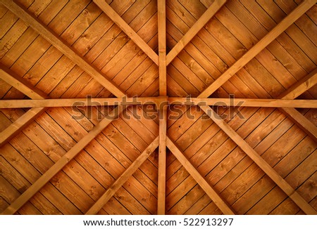 background or texture of a wooden cross with beams of the roof