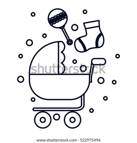 Isolated baby stroller design