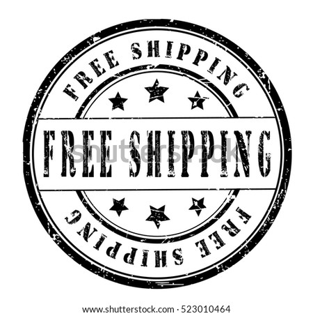 rubber stamp with text "free shipping" on white, vector illustration