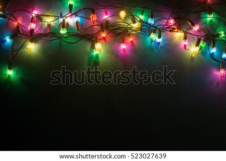 Lights Garland Colorful Background