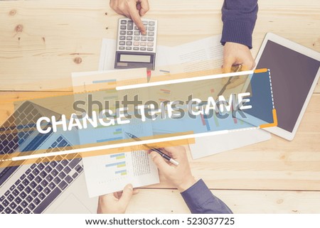BUSINESS TEAM WORKING OFFICE CHANGE THE GAME CONCEPT