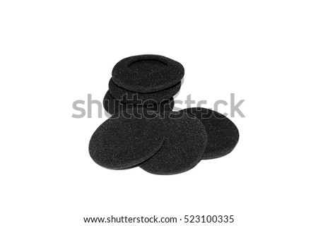 Ear cushions isolated on a white background