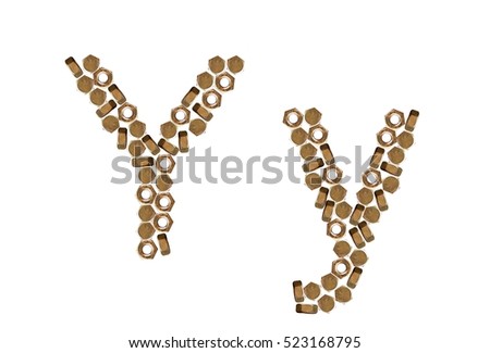 Y, y, alphabets, consonants, images, pictures, isolated, nut font