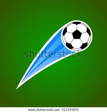 Isolated soccer ball emblem on a colored background, Vector illustration