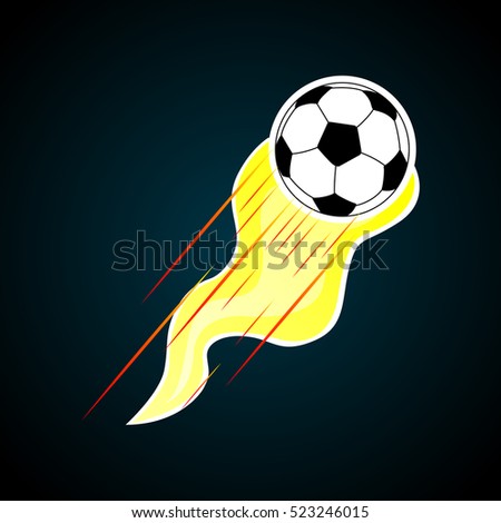 Isolated soccer ball emblem on a colored background, Vector illustration