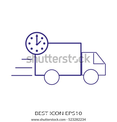 delivery, truck, vector icon, eps10