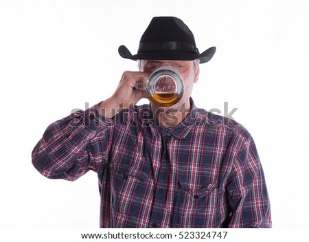 Cowboy with beer