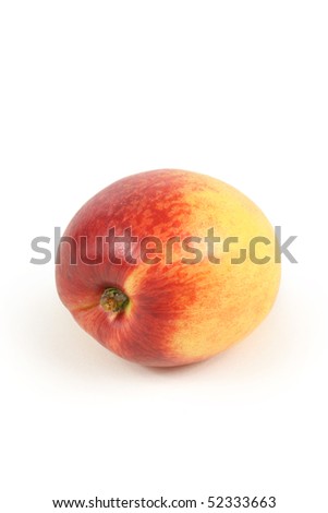Nectarine on white background