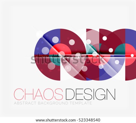 Abstract background with round color shapes and light effects. Vector illustration