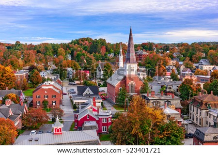 Montpelier, Vermont, USA town skyline. Royalty-Free Stock Photo #523401721