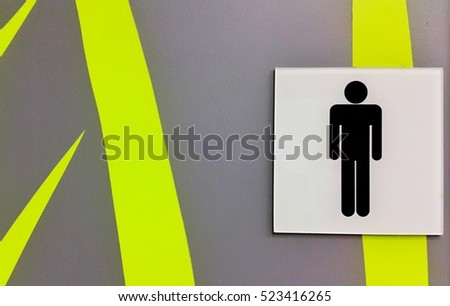 Toilet sign. Color toilet and restroom concept background