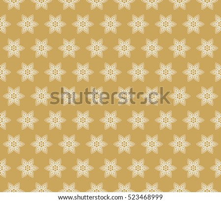 decorative floral ornament. vector illustration. for interior design, wallpaper, paper fill. gold color