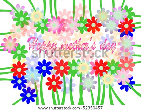 Happy mother`s day. Illustration. Vector