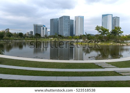 city Urban lake