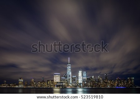 Beautiful view in New York City at night 