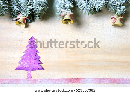 wooden background and tree christmas / background Christmas 