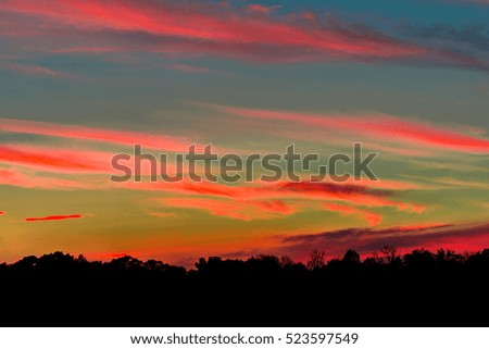 Beautiful sunset and clouds
