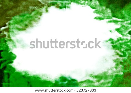 Beautiful green frame framed horizontal empty background