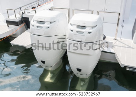 Engine speed boat, Engine of yacht ship