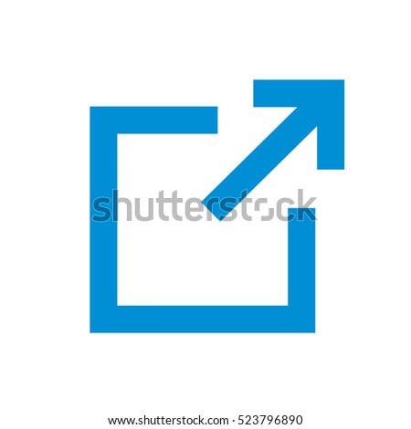 External Link Icon so user knows they will leave their current website Royalty-Free Stock Photo #523796890