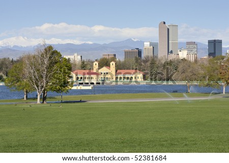 Denver Skyline from City Park. Spring 2010.