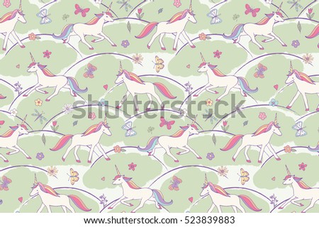 unicorn vector pattern