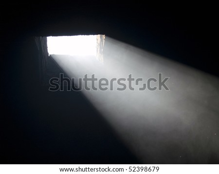 Picture presents ray of light through the window