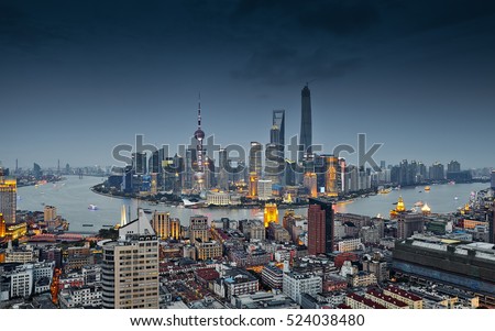 Shanghai city architectural landscape