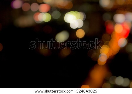 Abstract bokeh in night 