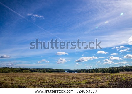 The natural landscape and clouds. 