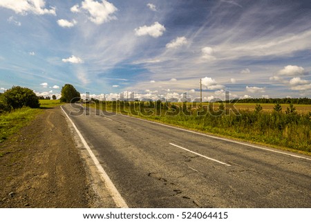 The landscape and the road