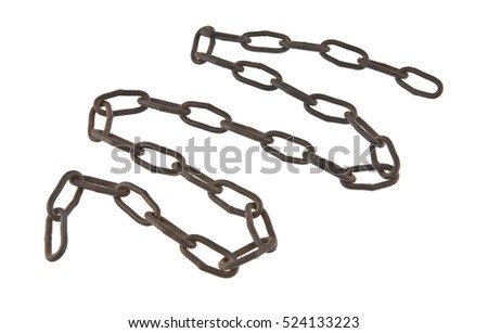chain isolated on white background closeup