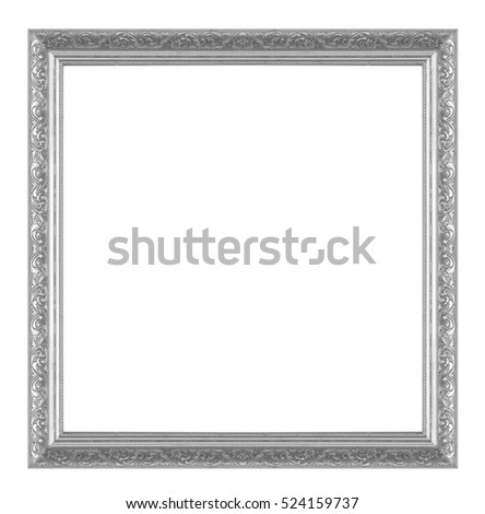 Black Frame isolated on white background. Rectangular wooden frame