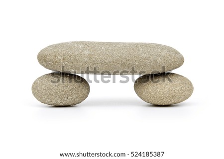 Bridge made of pebbles