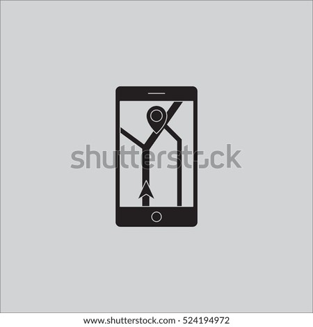 mobile navigation icon vector