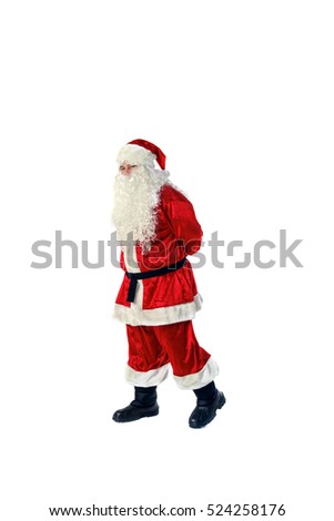 Santa Claus in full growth. Santa Claus isolated on white.