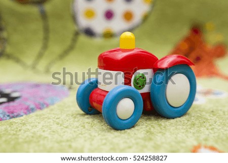 Plastic colorful tractor