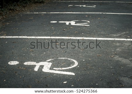 old handicapped sign parking spot